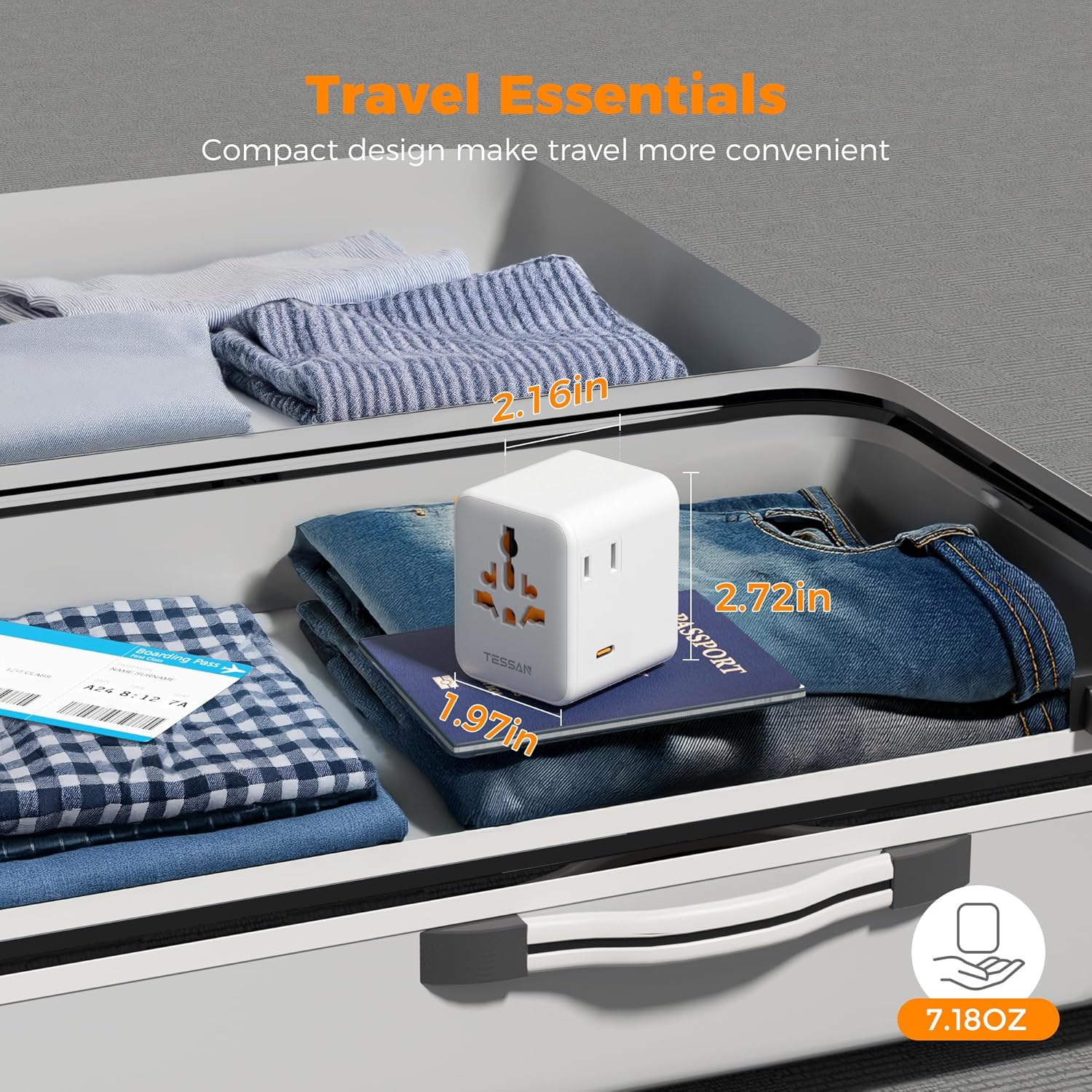 TESSAN 65W GaN Universal Travel Adapter WTA09