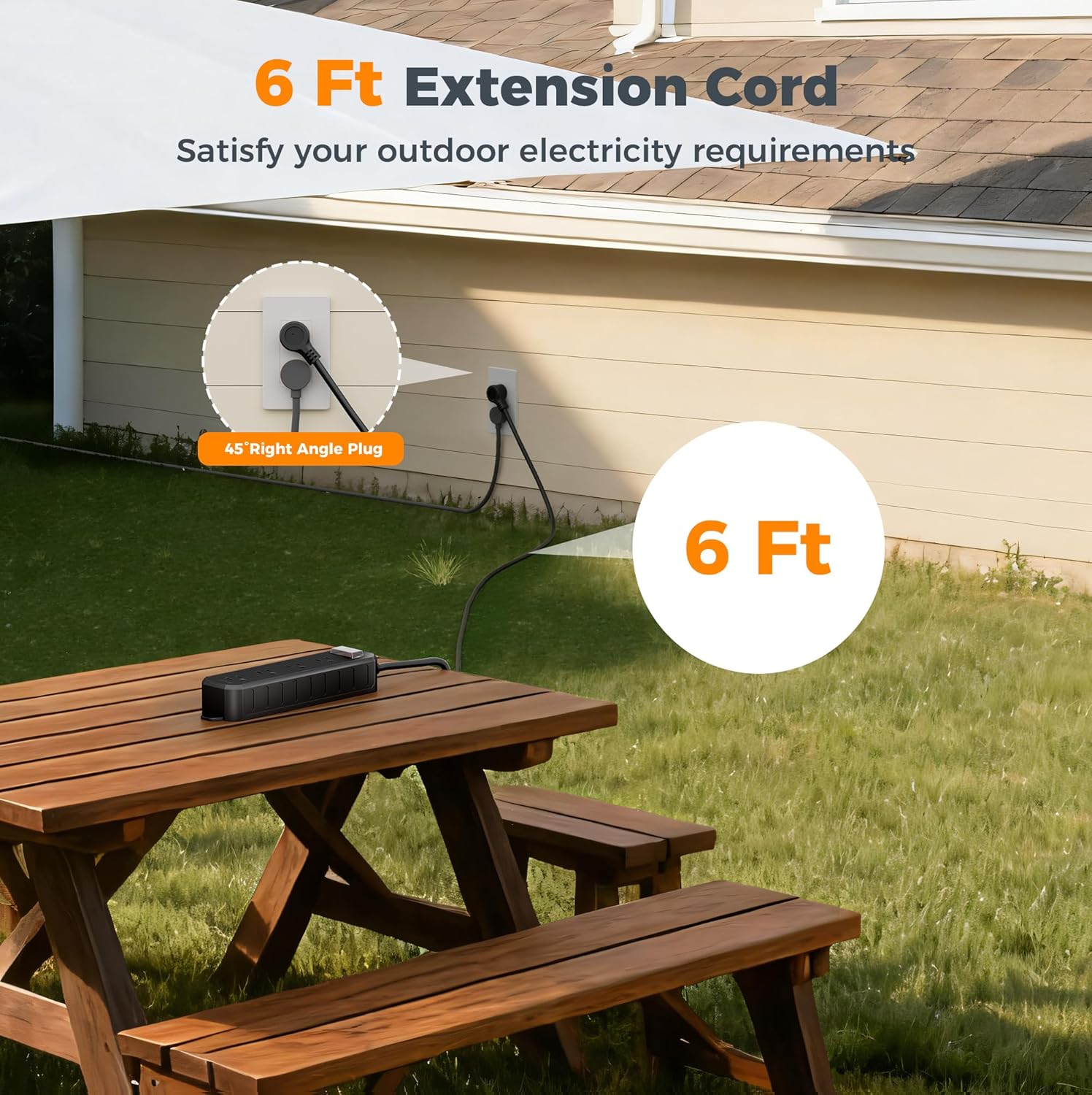 TESSAN Outdoor Weatherproof Surge Protector 1700J WP101