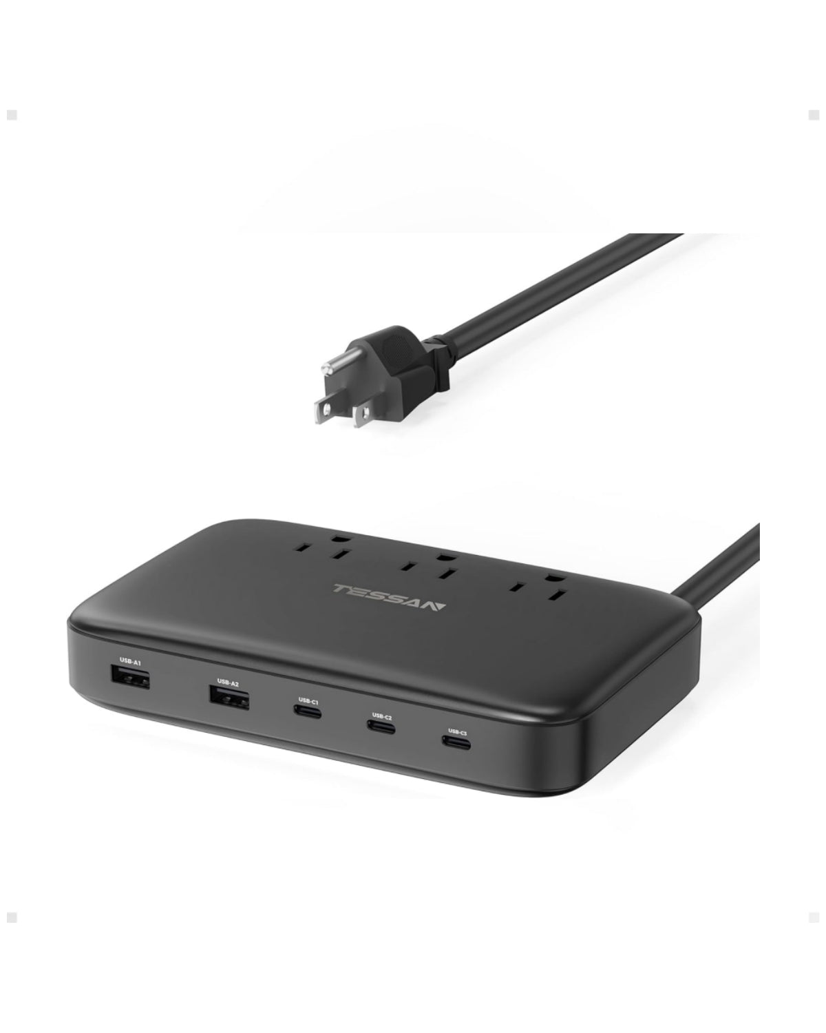 TESSAN Multiple Devices Fast Charging Station - Black