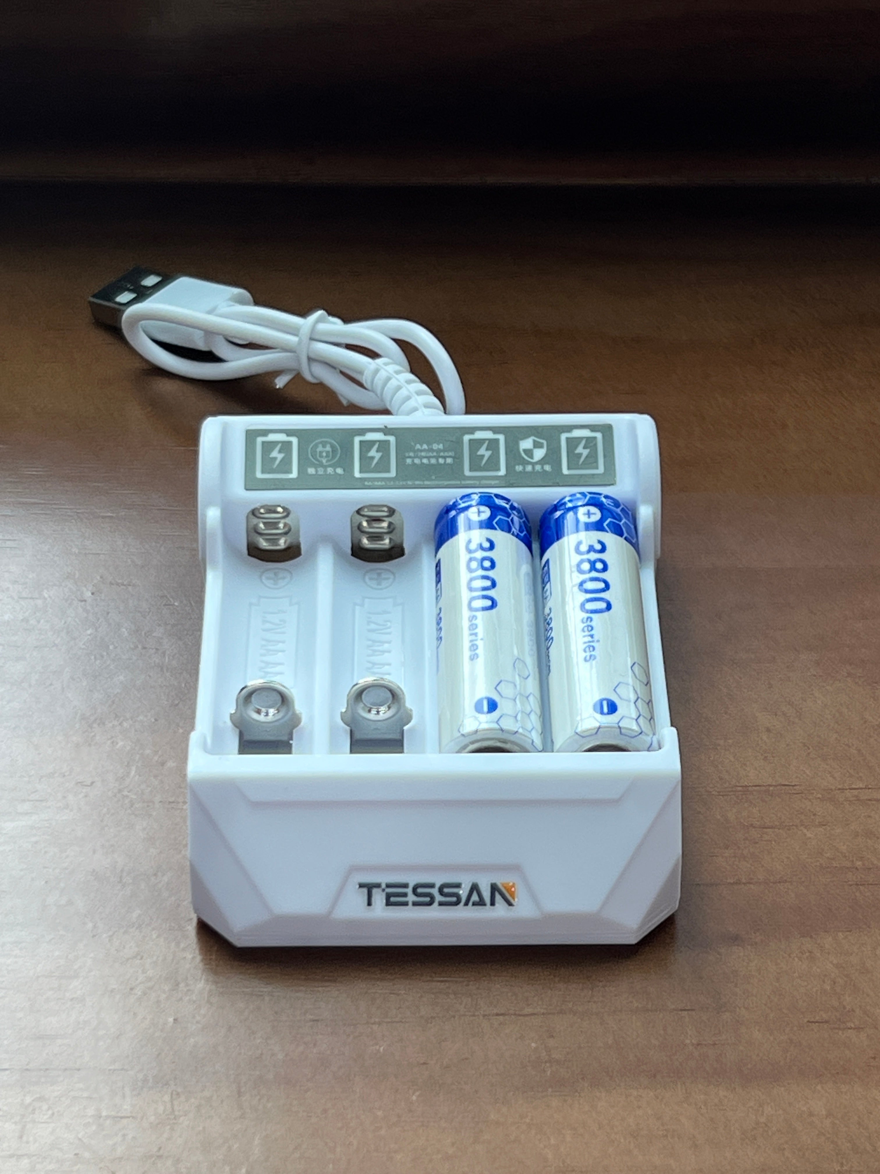 TESSAN USB Rechargeable Battery Charger for AA and AAA Batteries