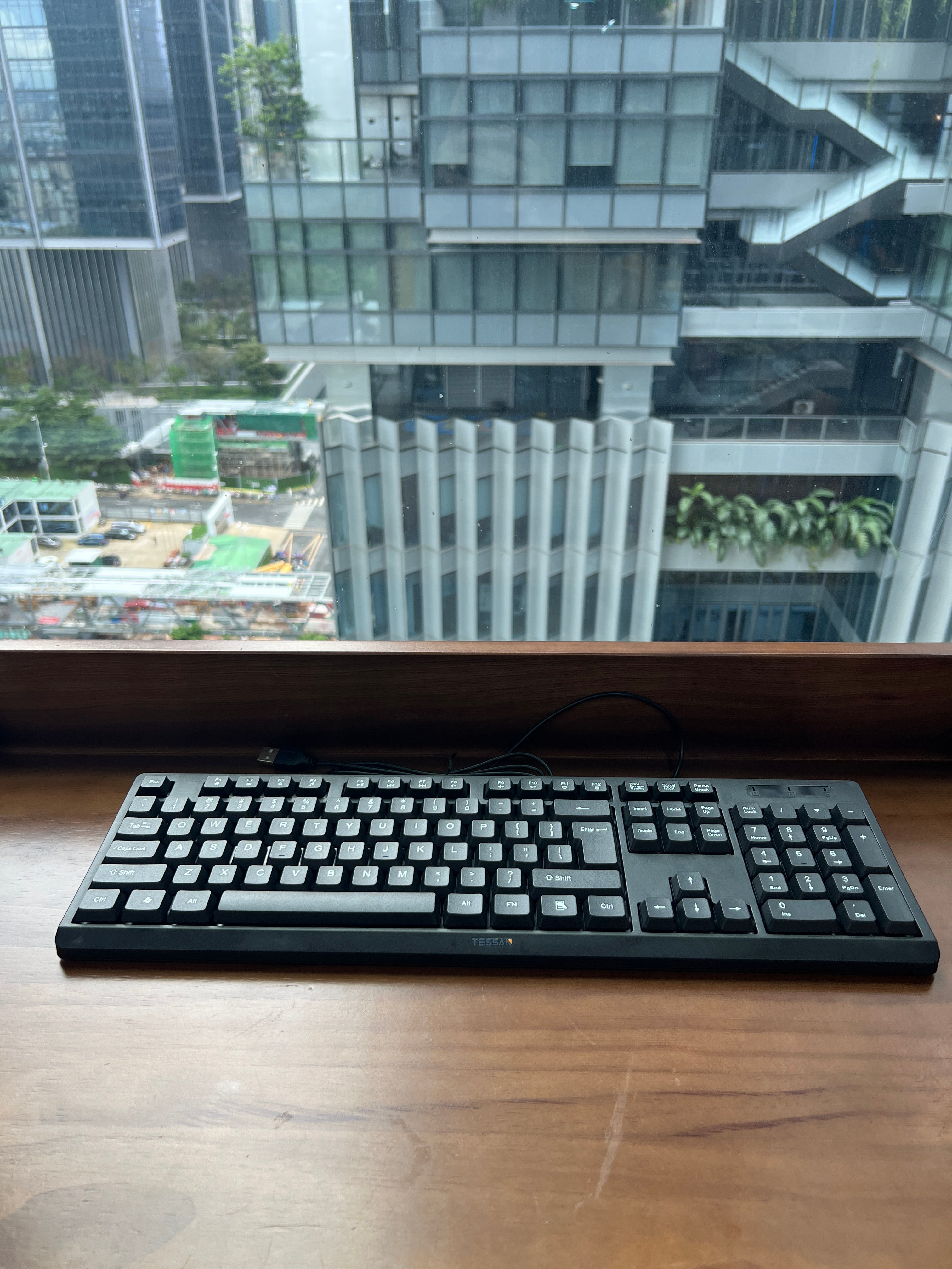 TESSAN Classic USB Wired Keyboard for Office, Desktop and Laptop Use