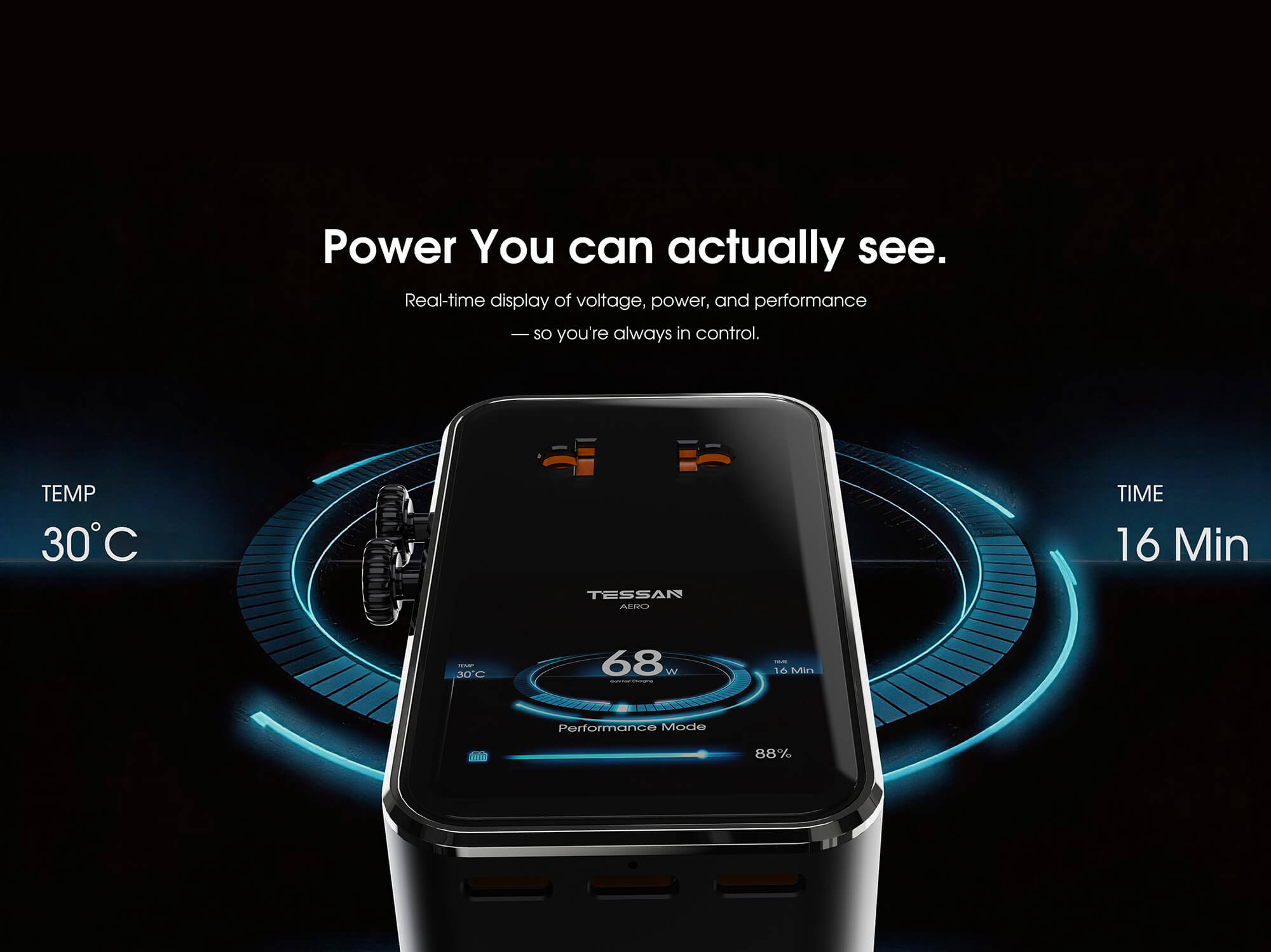 TESSAN AERO 70 Smart Travel Adapter for Global Travel