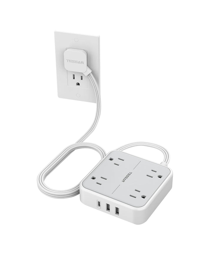 TESSAN Flat Plug Surge Protector 102