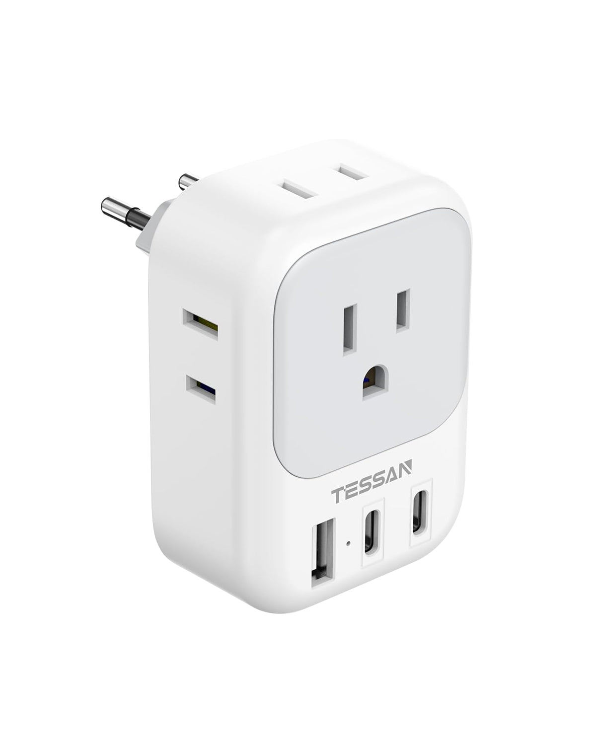 TESSAN Type C Travel Adaptor with 4 Electrical Outlets 3 USB Ports (2 USB C)