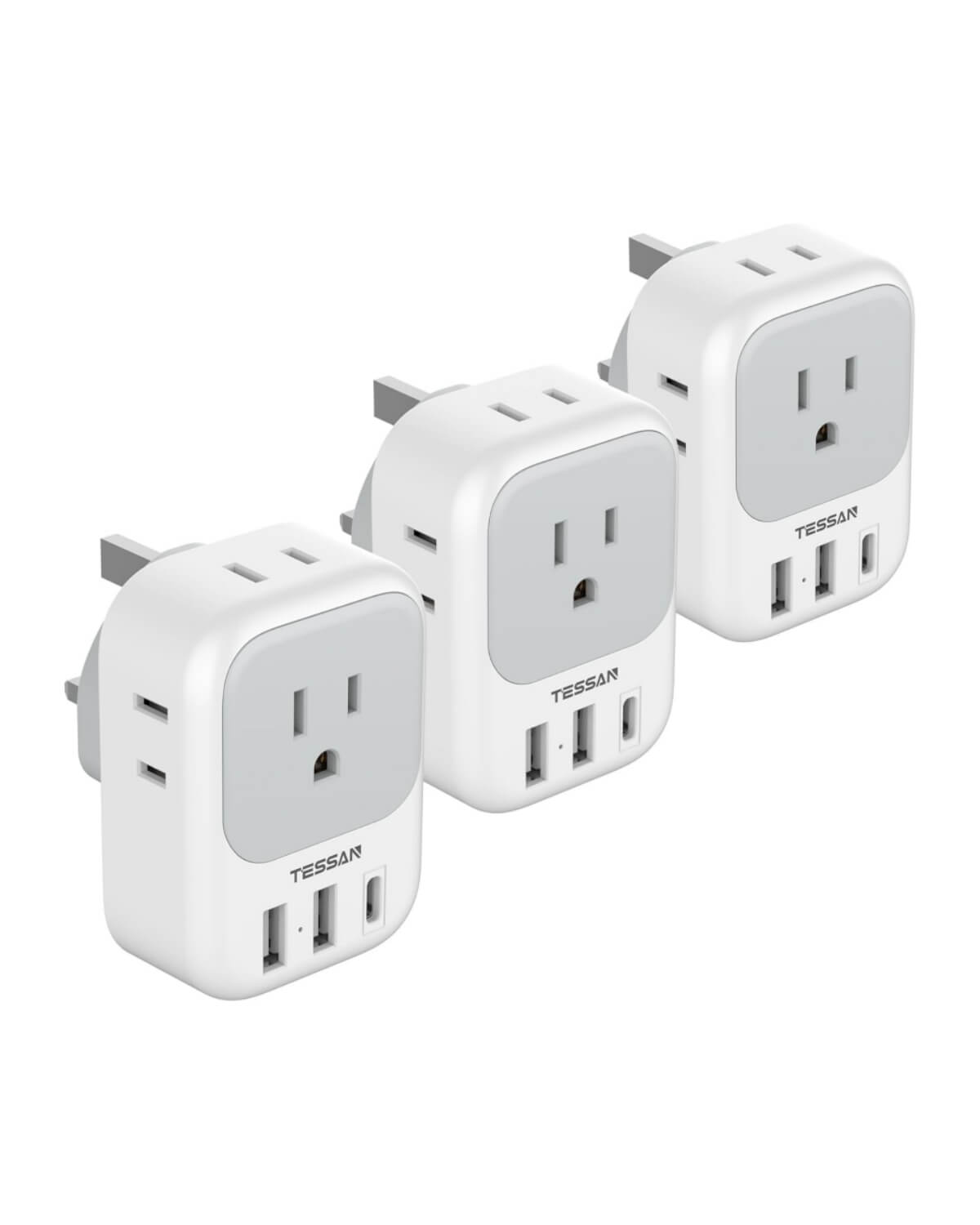 TESSAN US to UK Plug Adapter Type G 161