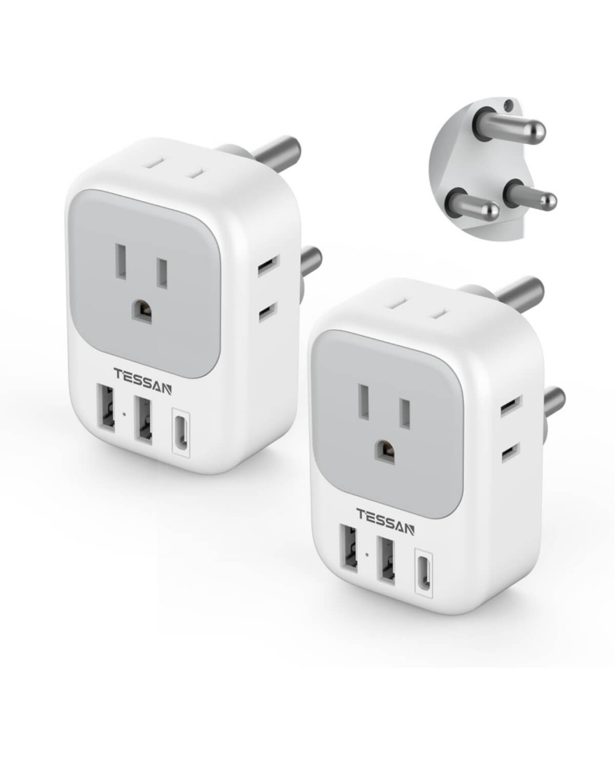 TESSAN US to South Africa Plug Adapter Type M