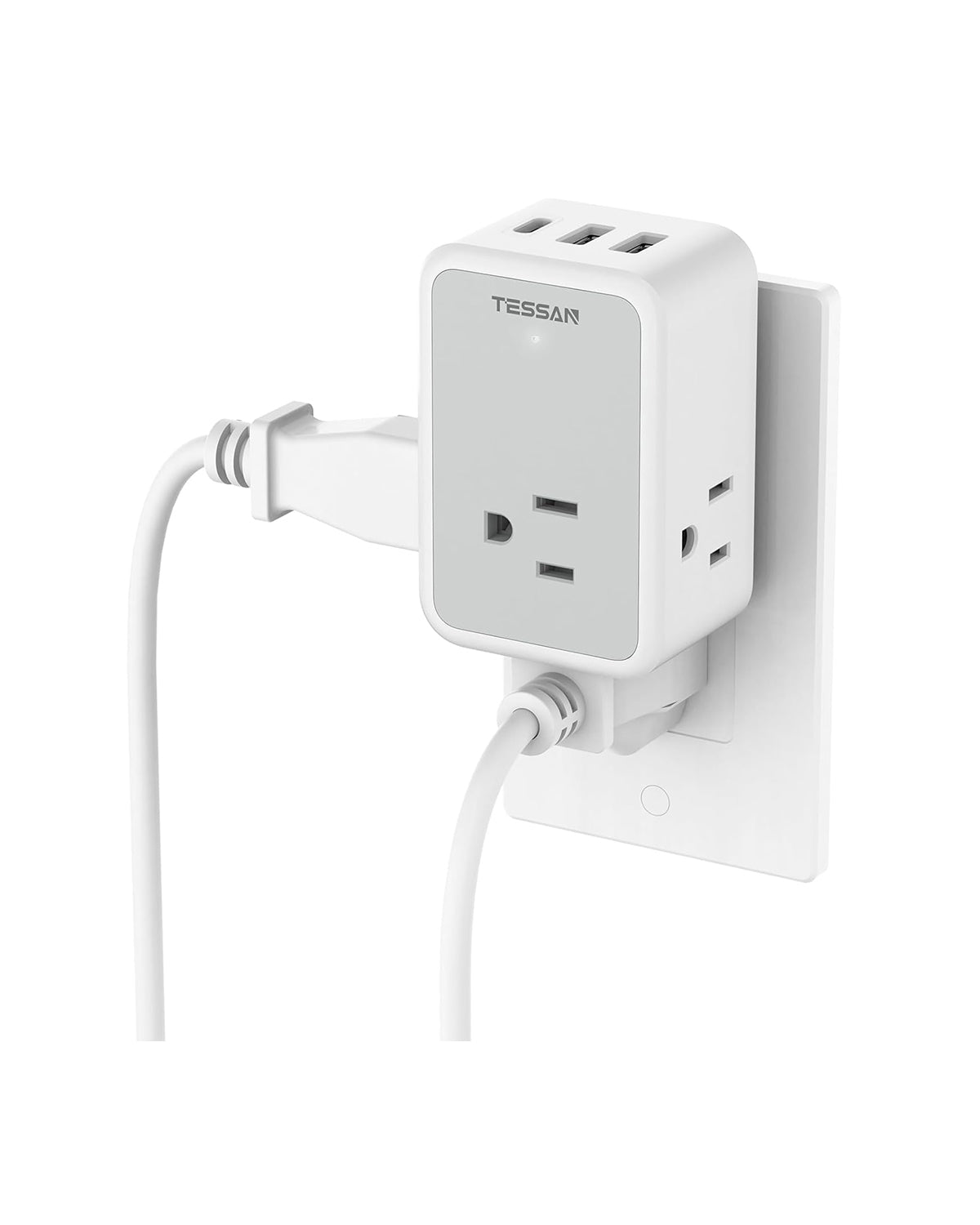 TESSAN 6 in 1 Outlet Extender USB C 15W