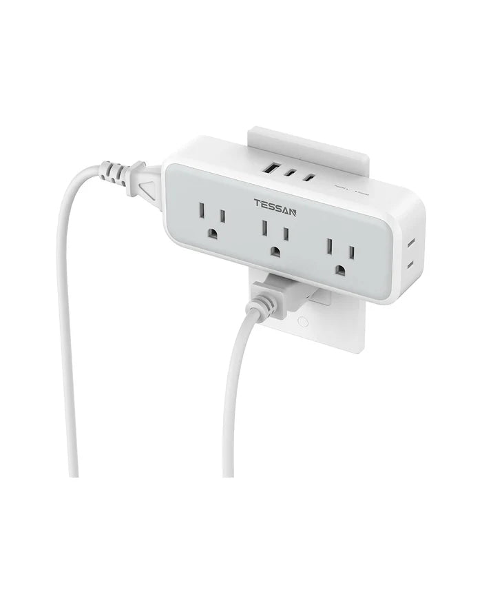 TESSAN Multi Outlet Extender, Surge Protection, Compact Design Saving Space For Other Electronics