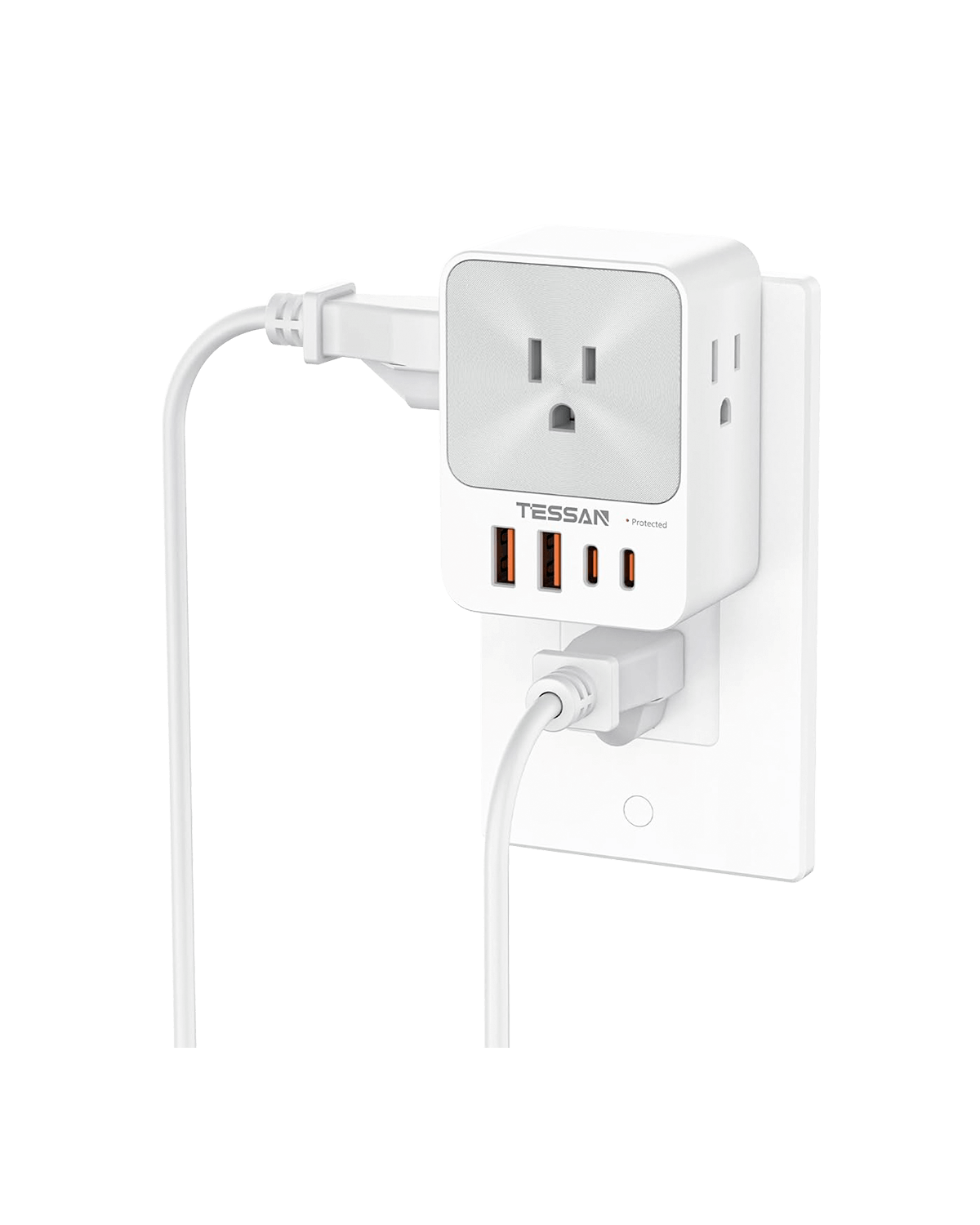 TESSAN Outlet Extender With USB Ports, Surge Protection, 30W Fast Charging