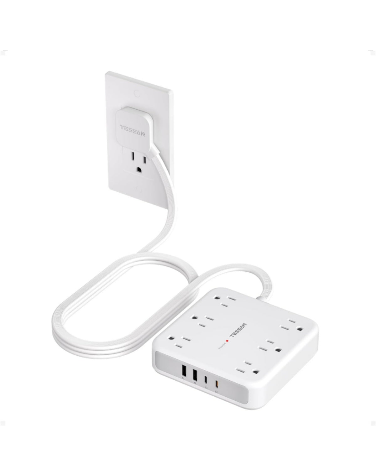 TESSAN 5 Ft Surge Protector Power Strip PS08