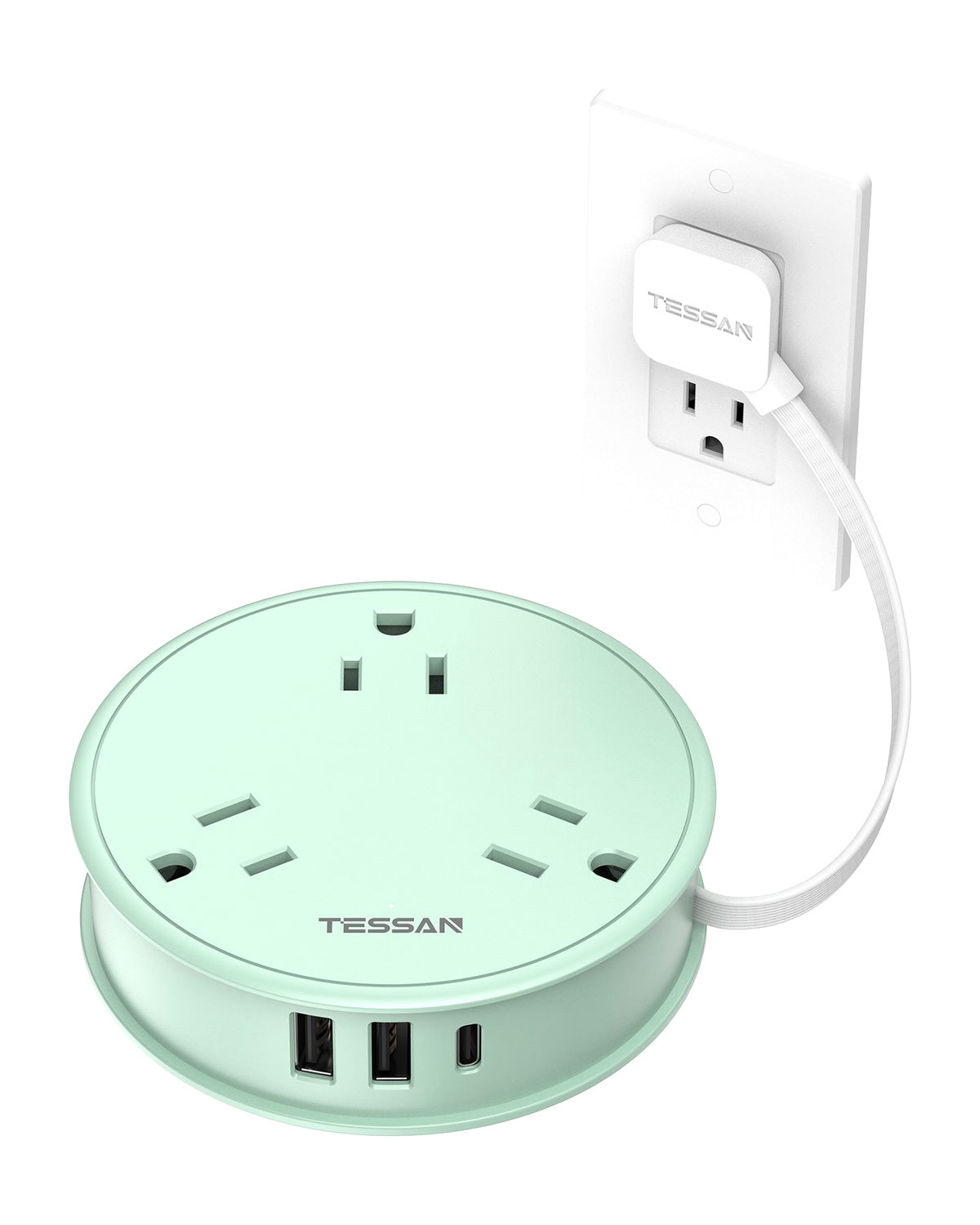 TESSAN 6 in 1 Travel Power Strip PS17