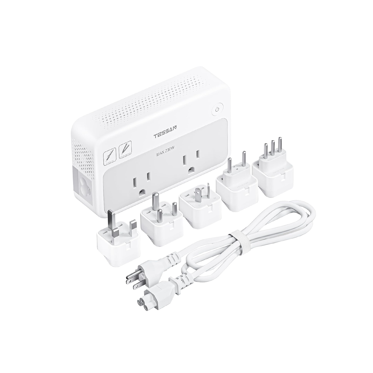TESSAN 220V to 110V Voltage Converter(Type C/G/D/I/L) TC02