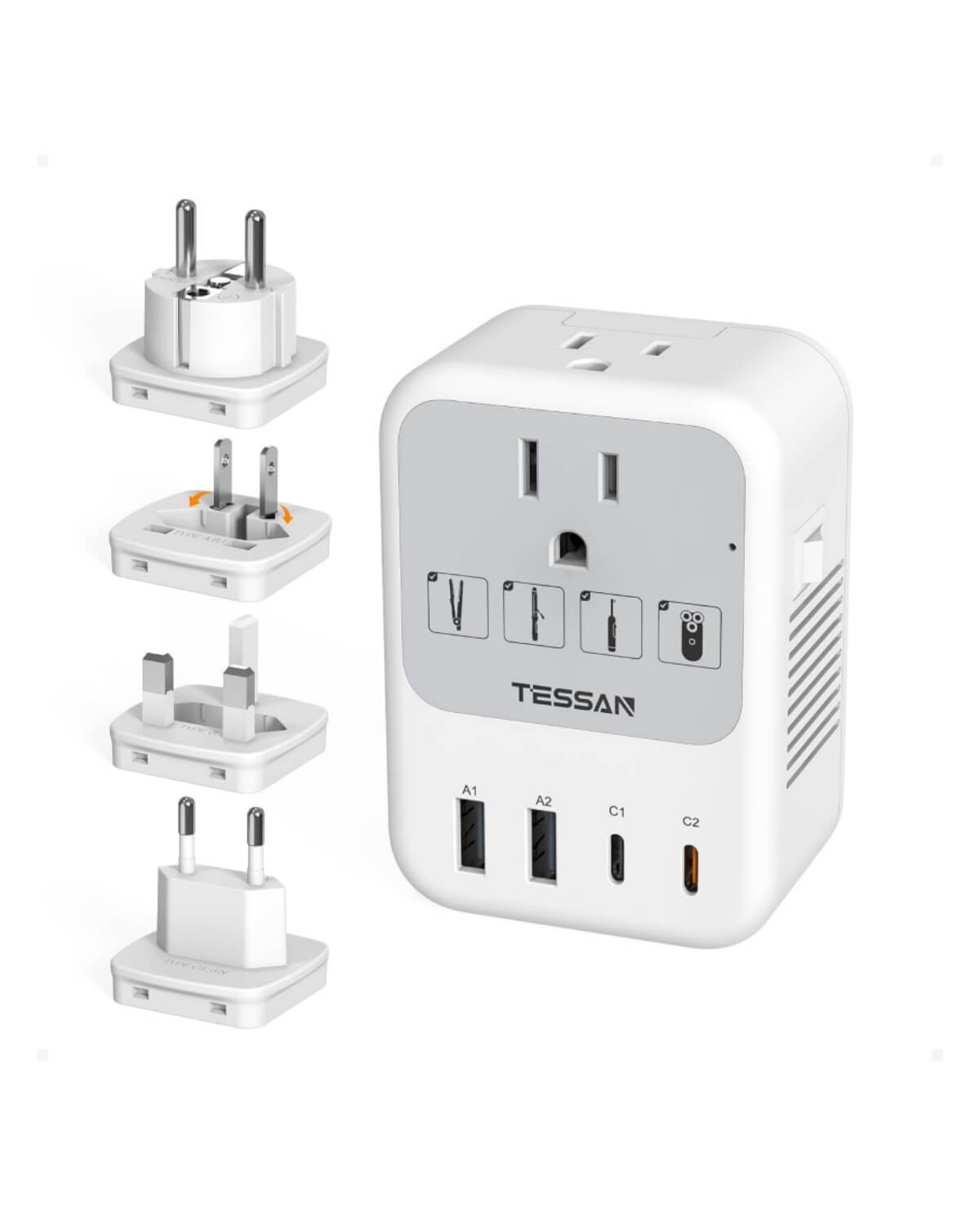 TESSAN 250W Voltage Converter with Universal Travel Adapter TC03