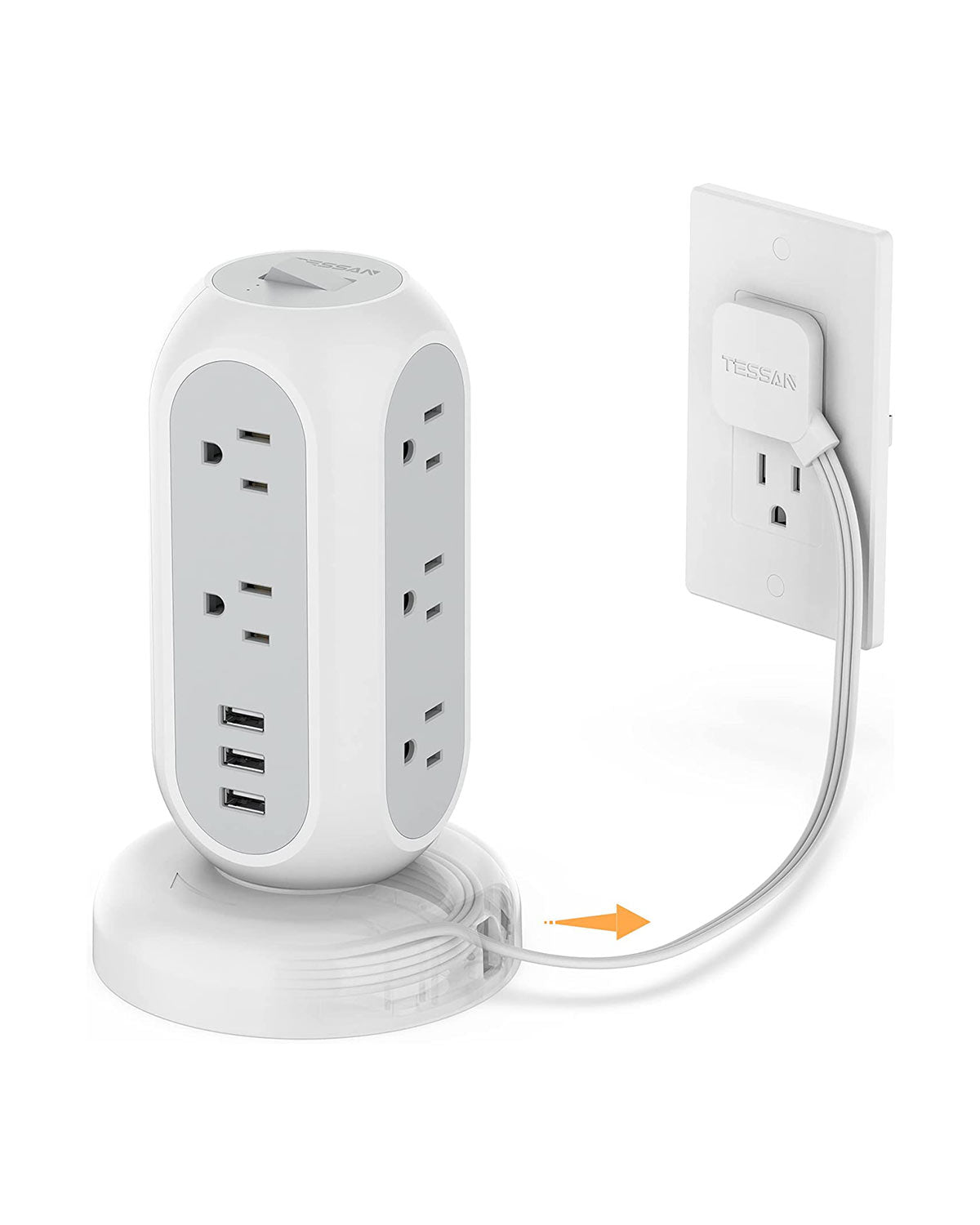 TESSAN Surge Protector 11 Outlets with 3 USB Charging Station