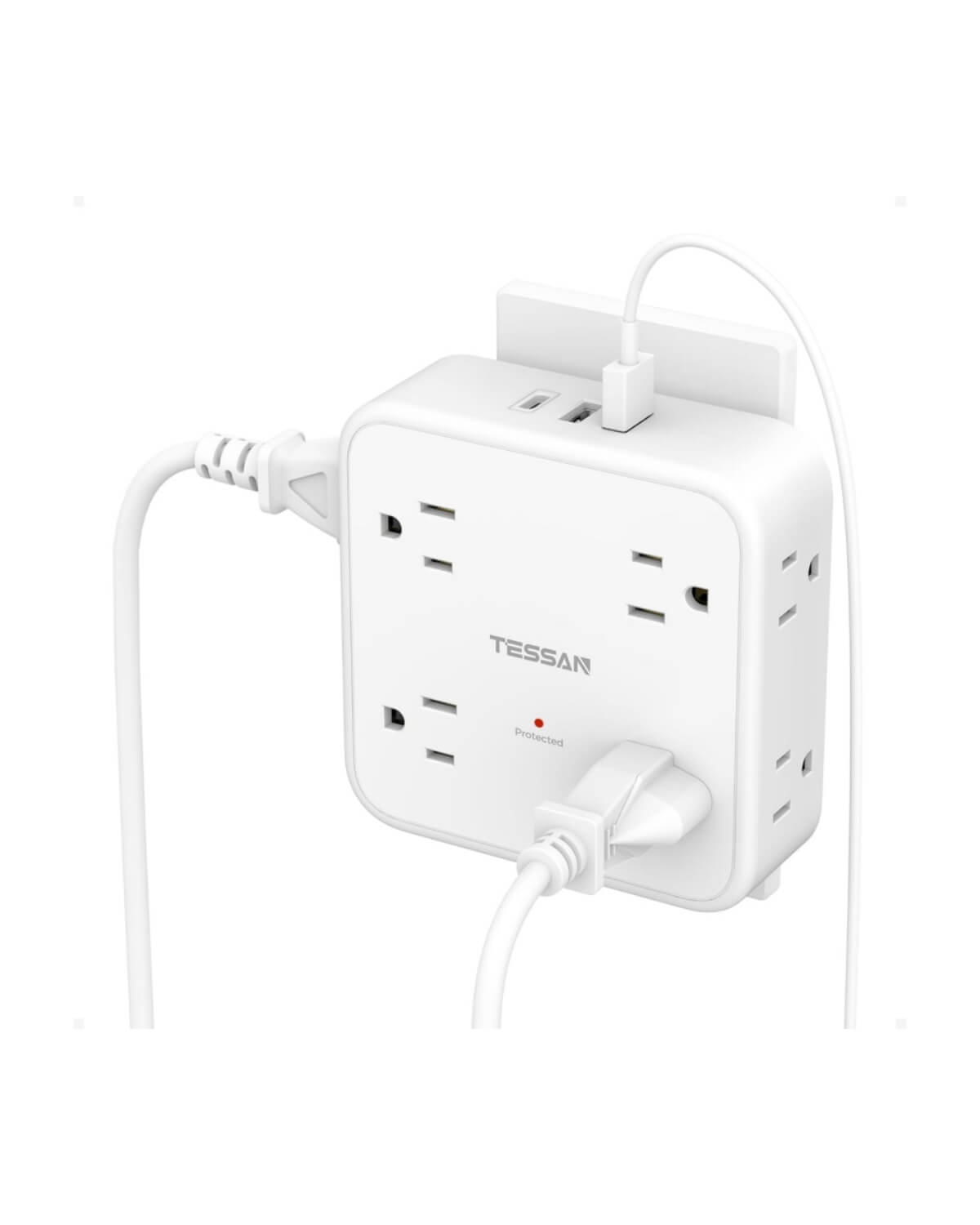 TESSAN Wall Surge Protector Plug Extender WM1026