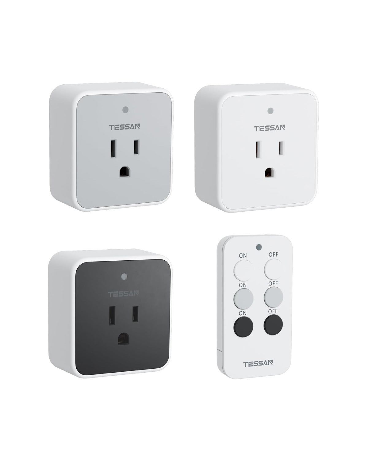 Remote Control Outlet, TESSAN 3 Pack Wireless Remote Light Switch