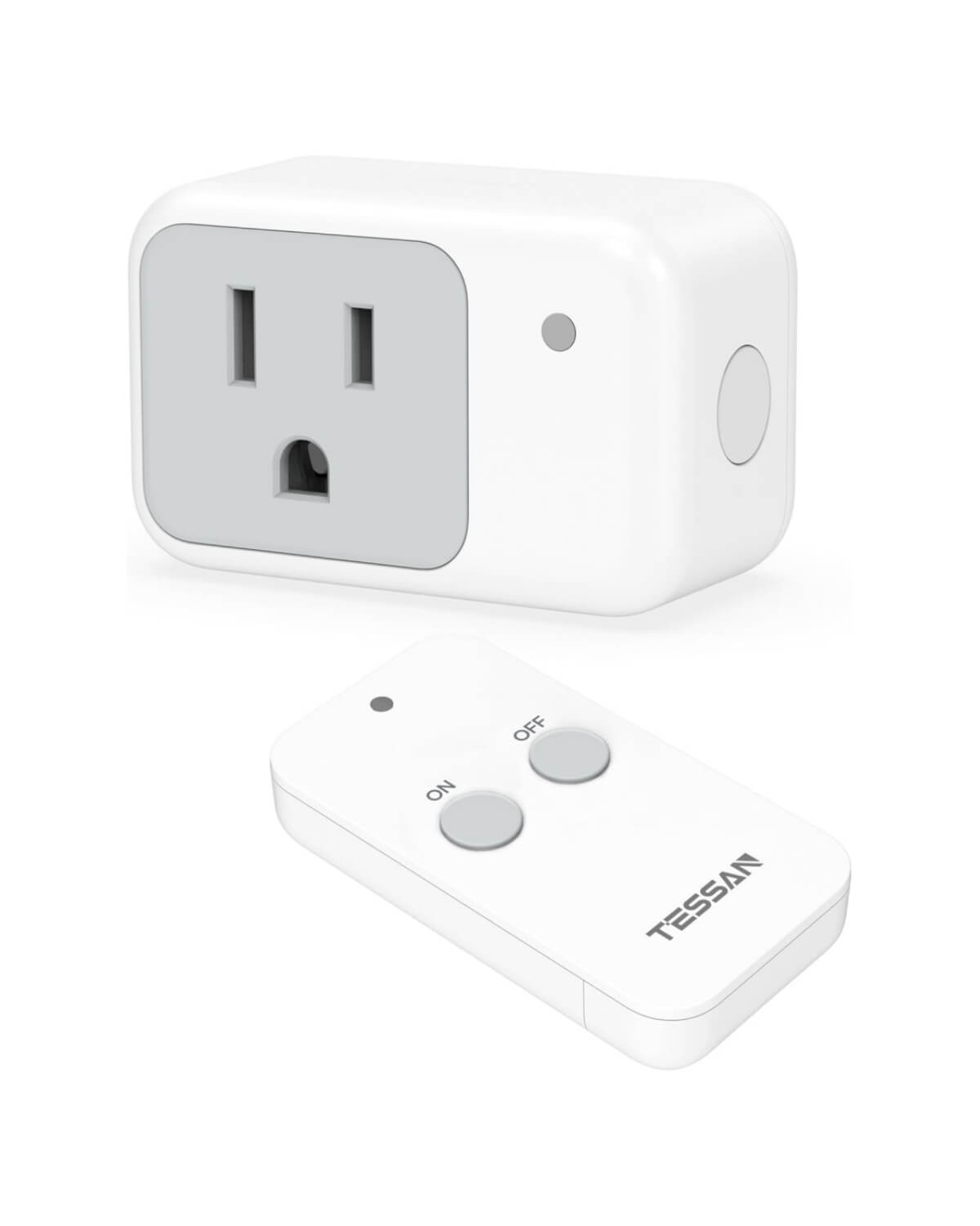 TESSAN Remote Wall Outlet, Wireless Remote Light Switch, 100ft RF Range
