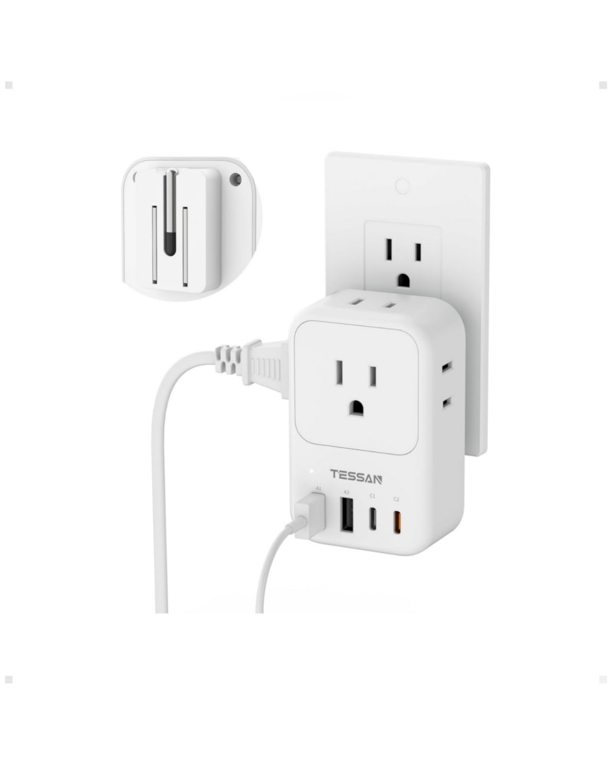 TESSAN 20W PD Foldable Wall Charger WS06